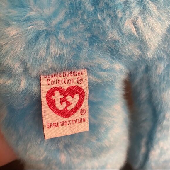 Ty Original Beanie Buddy Collection Retired 2002 Blue Bear Plush Toy 12” - Picture 4 of 5